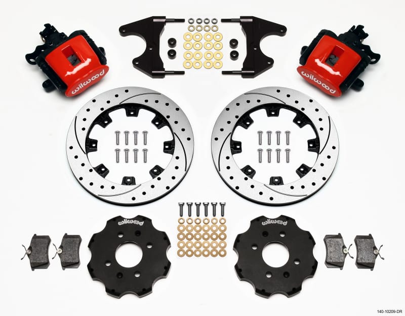 Wilwood — KIT,REAR,CPB,CIVIC,DRUM,2.46 HUB OFFSET 12.19 ROTOR,DRILL,RED