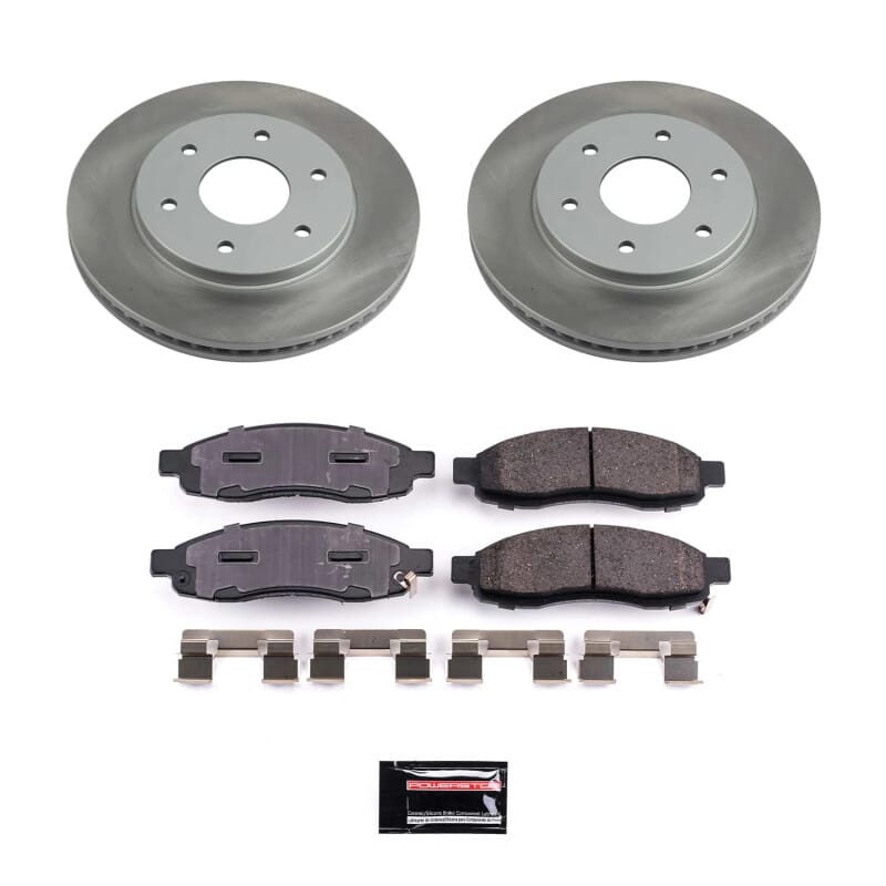 PowerStop — Semi-Coated Rotor and Low-Dust Ceramic Brake Pad Kit