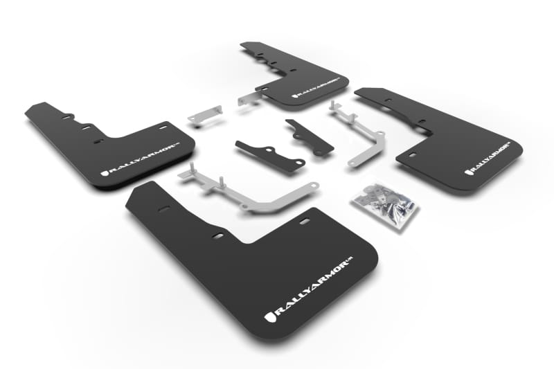 Rally Armor — Black Mud Flap/WhiteLogo