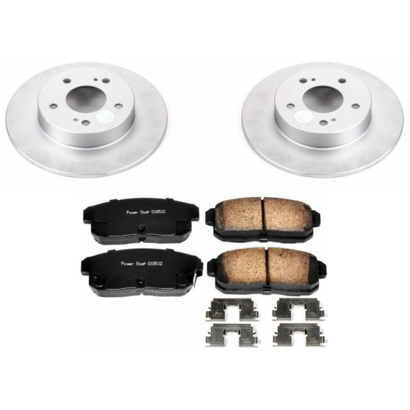 PowerStop — Genuine Geomet Coated Rotor and Low-Dust Ceramic Brake Pad Kit