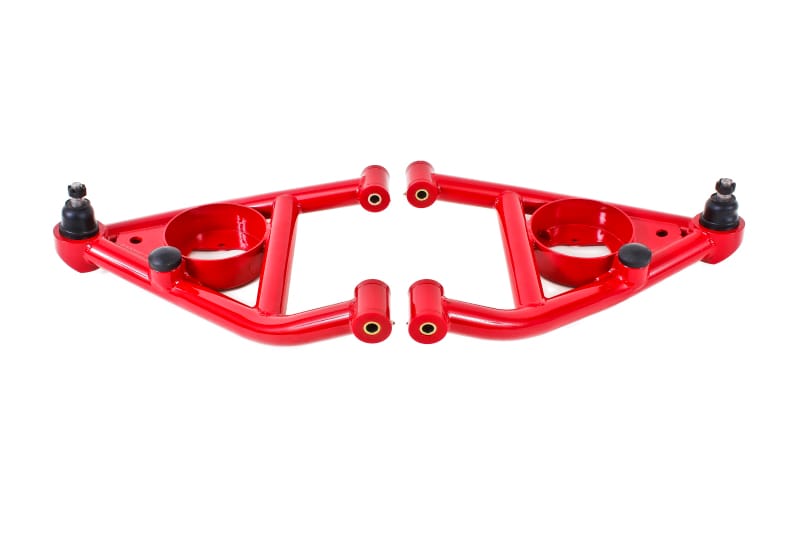 BMR Suspension — A-arms, Lower, DOM, Non-adjustable, Polyurethane Bushings, Front Bump Stops
