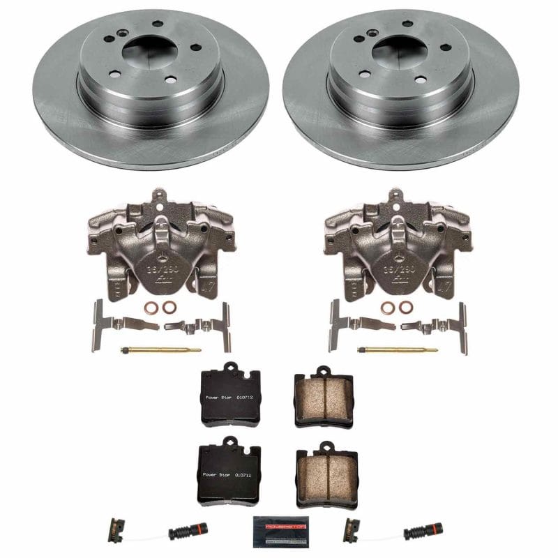 PowerStop — OE Stock Replacement Low-Dust Ceramic Brake Pad, Rotor and Caliper Kit