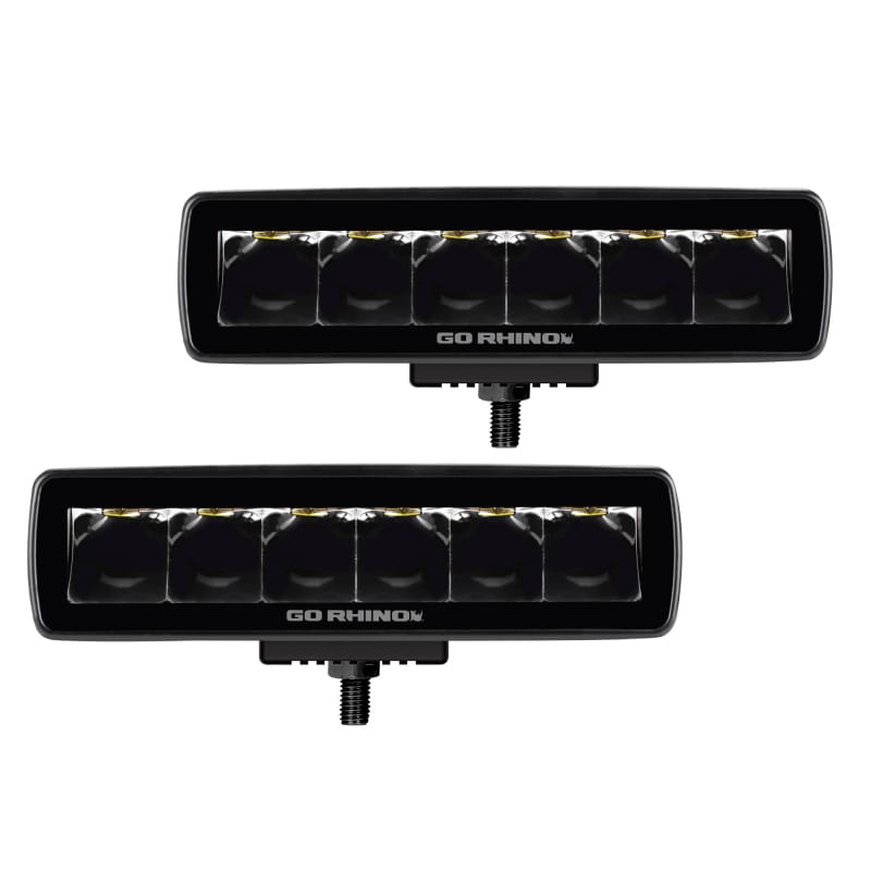 Go Rhino — Blackout Series - SIXLINE 6-LED Spot Lights, Pair