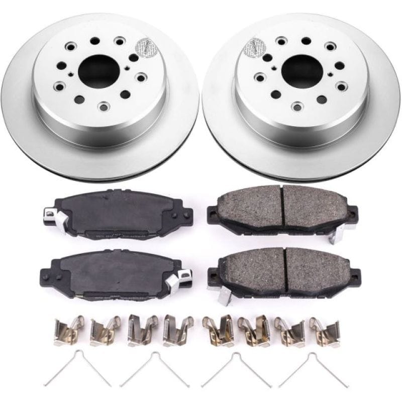 PowerStop — Genuine Geomet Coated Rotor and Low-Dust Ceramic Brake Pad Kit