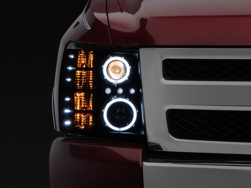 Raxiom — Super White LED Halo Projector Headlights
Black Housing
Clear Lens