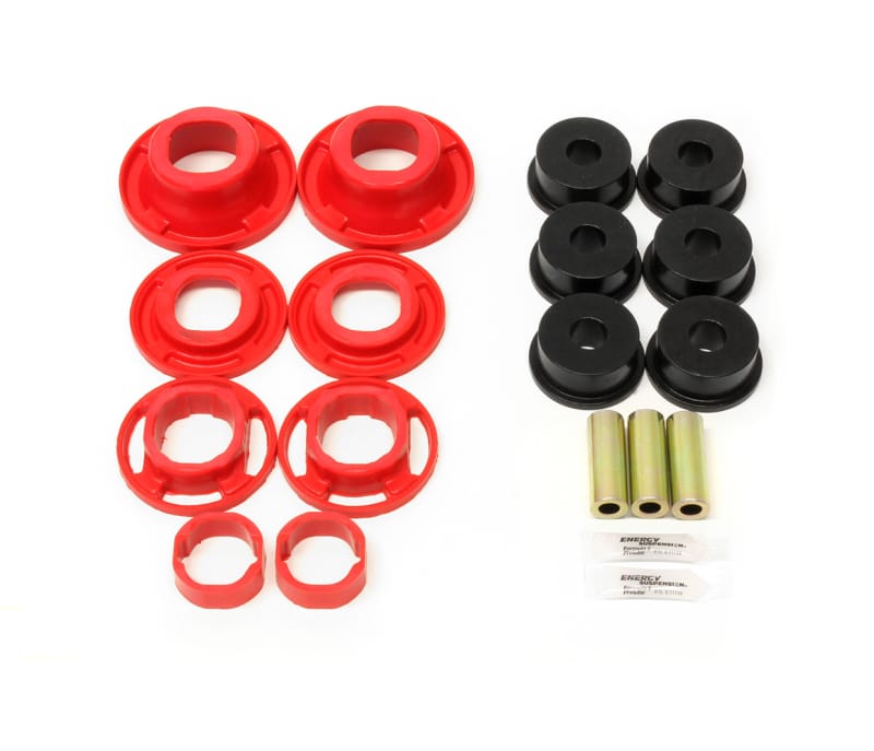 BMR Suspension — BMR 12-15 5th Gen Camaro Street Version Rear Cradle Bushing Kit (BK001 BK040) - Black/Red
