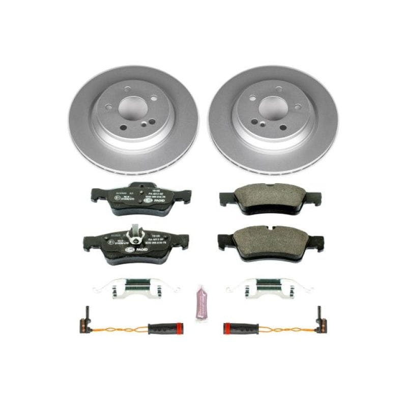 PowerStop — Genuine Geomet Coated Rotors, ECE-R90 Brake Pads + Hardware Kit