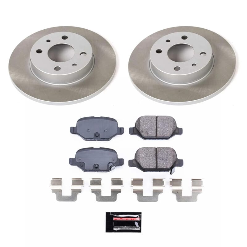 PowerStop — Semi-Coated Rotor and Low-Dust Ceramic Brake Pad Kit