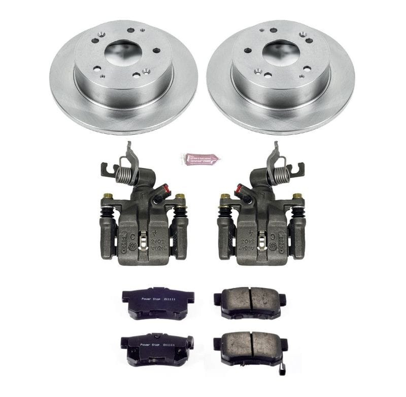 PowerStop — OE Stock Replacement Low-Dust Ceramic Brake Pad, Rotor and Caliper Kit