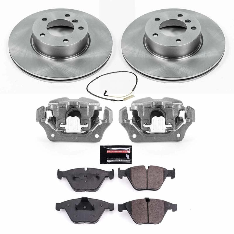 PowerStop — OE Stock Replacement Low-Dust Ceramic Brake Pad, Rotor and Caliper Kit