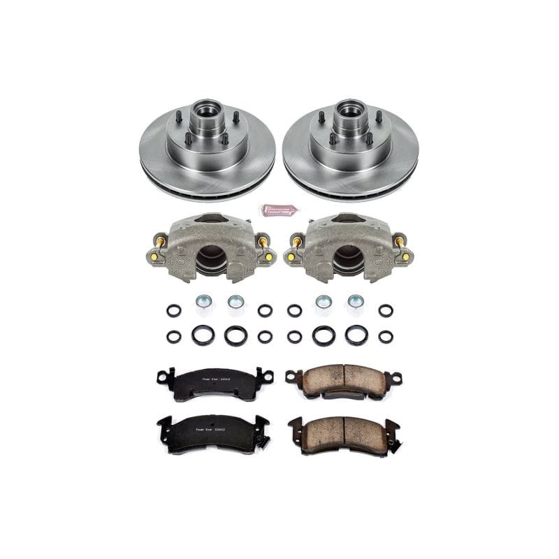 PowerStop — OE Stock Replacement Low-Dust Ceramic Brake Pad, Rotor and Caliper Kit