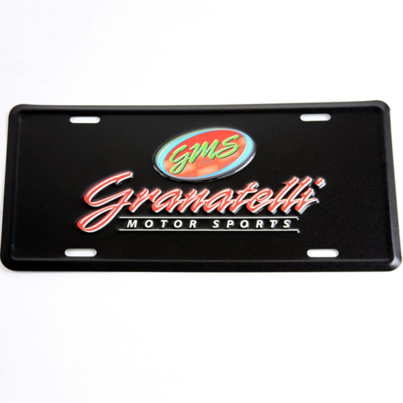 Granatelli Motor Sports — Granatelli Motor Sports Aluminum License Plate - Black Face & Full Color Logo
License Plate