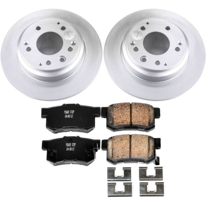 PowerStop — Genuine Geomet Coated Rotor and Low-Dust Ceramic Brake Pad Kit
