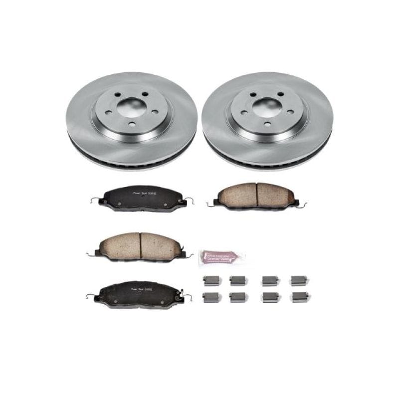 PowerStop — OE Stock Replacement Low-Dust Ceramic Brake Pad and Rotor Kit