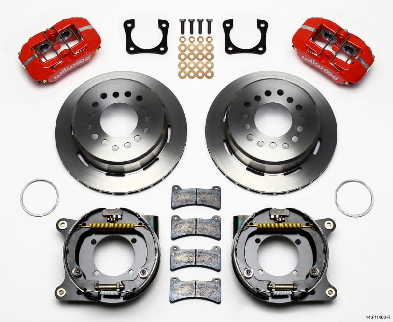 Wilwood — KIT,REAR,DISC/DRUM,12 BOLT SPECIAL,2.75/ 2.81 OFF,STAGG MT,1PC 11.00,RED