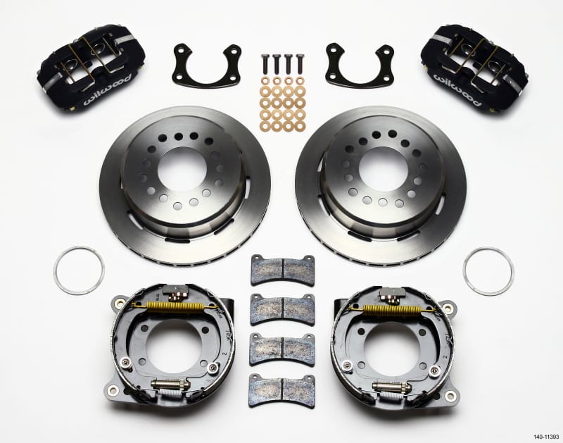 Wilwood — KIT,REAR,DISC/DRUM,SMALL FORD,2.66 OFFSE 1PC 11.00,BLACK POWDER COAT