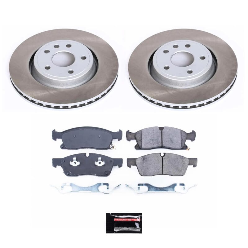 PowerStop — Semi-Coated Rotor and Low-Dust Ceramic Brake Pad Kit