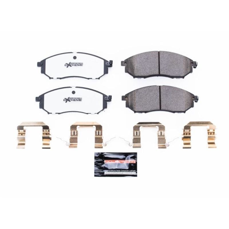 PowerStop — PowerStop - Z26 Performance Carbon-Fiber Ceramic Brake Pads with Hardware Kit
