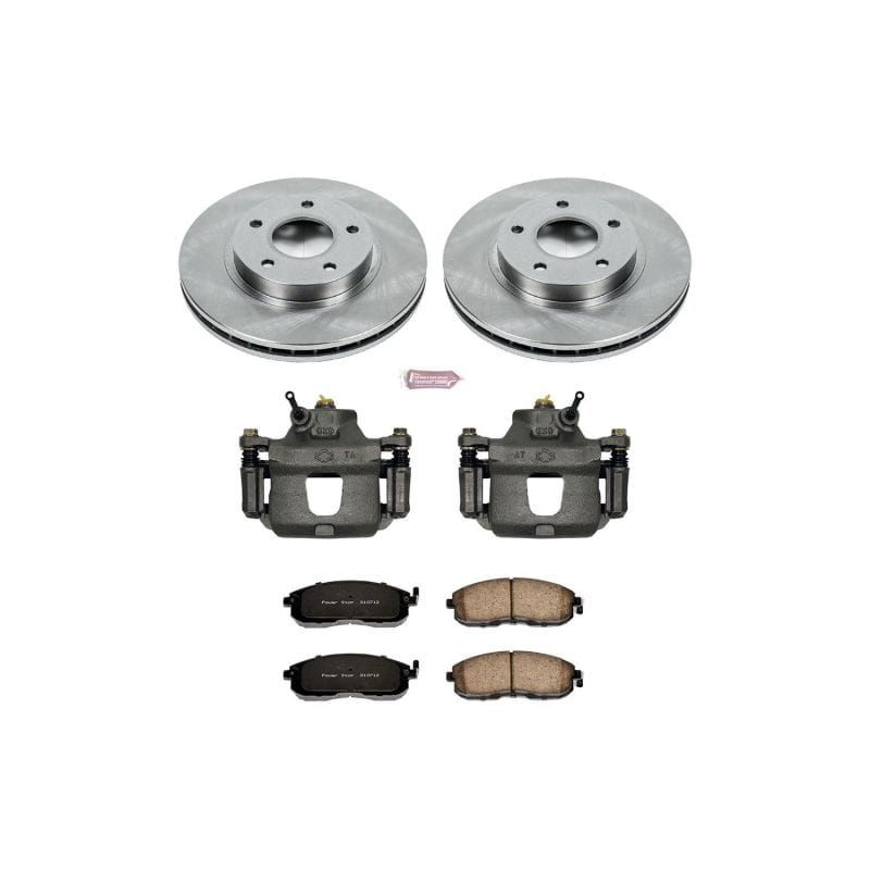 PowerStop — OE Stock Replacement Low-Dust Ceramic Brake Pad, Rotor and Caliper Kit