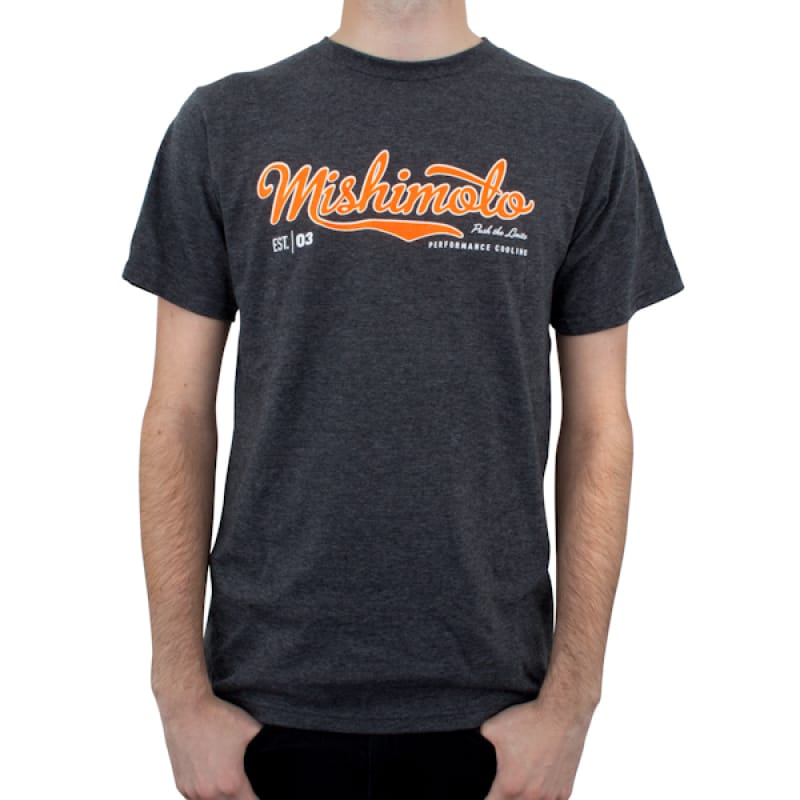 Mishimoto — Mishimoto Men's Athletic Script T-Shirt, Gray