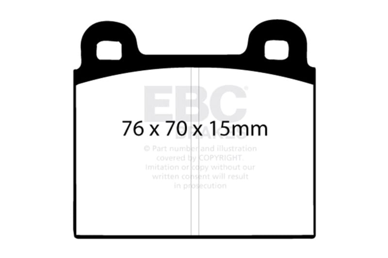 EBC — EBC 70-75 Alfa Romeo Montreal 2.6 Redstuff Front Brake Pads
Disc Brake Pad