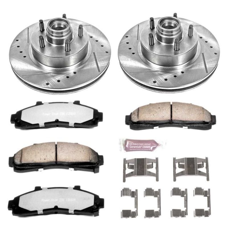 PowerStop — Z36 Truck and SUV Carbon-Fiber Ceramic Brake Pad and Drilled & Slotted Rotor Kit