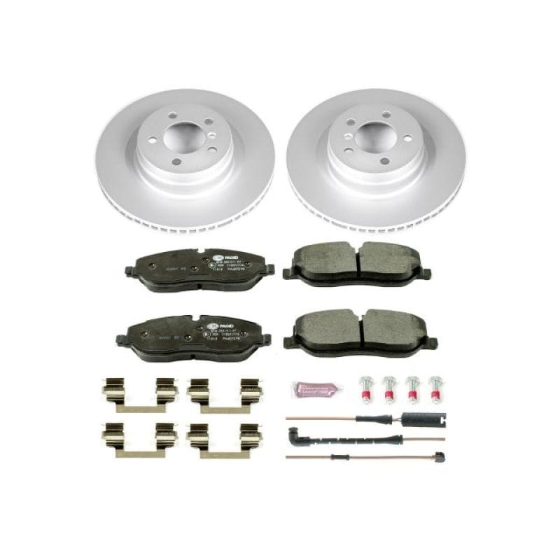 PowerStop — Genuine Geomet Coated Rotors, ECE-R90 Brake Pads + Hardware Kit