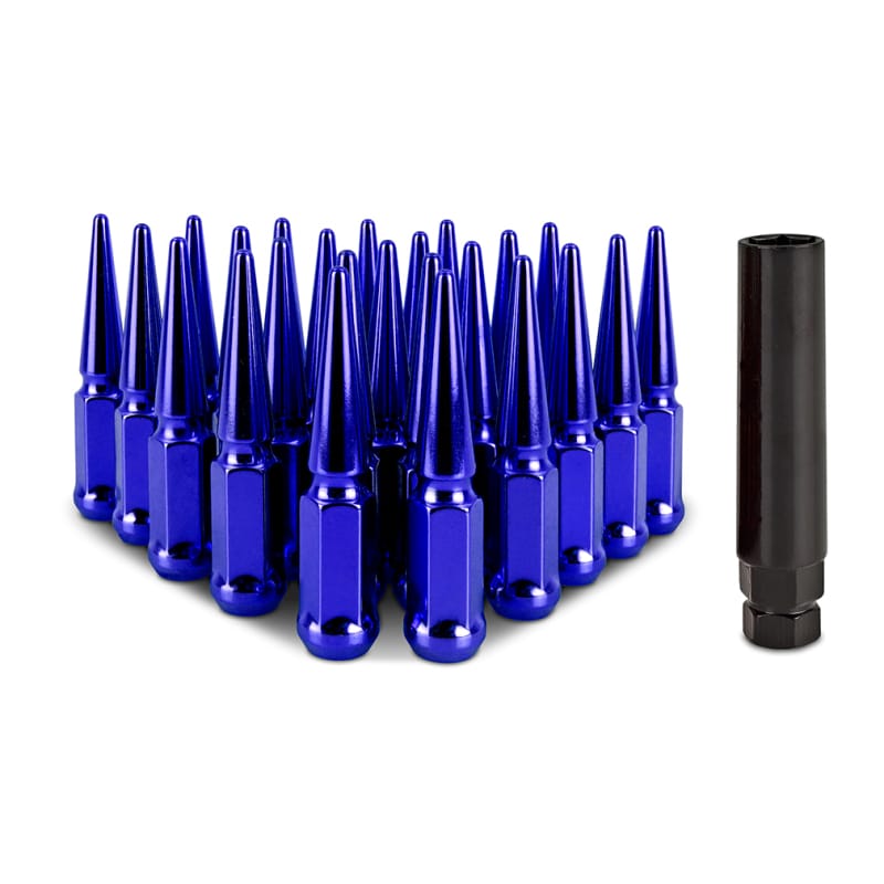 Mishimoto — Spiked Lug Nuts, Blue, M12x1.5, 24-PC Set