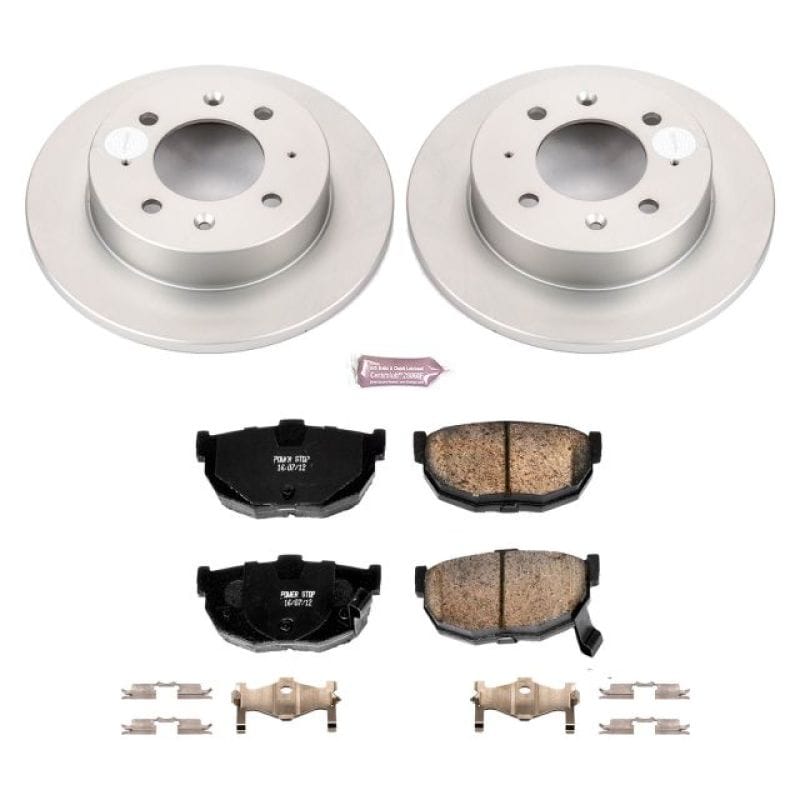 PowerStop — Genuine Geomet Coated Rotor and Low-Dust Ceramic Brake Pad Kit