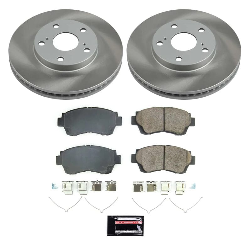 PowerStop — Semi-Coated Rotor and Low-Dust Ceramic Brake Pad Kit