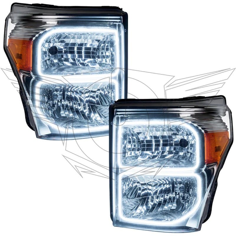 ORACLE Lighting — 2011-2016 Ford F-250/350 Superduty LED Halo Headlights - (Chrome Housing)