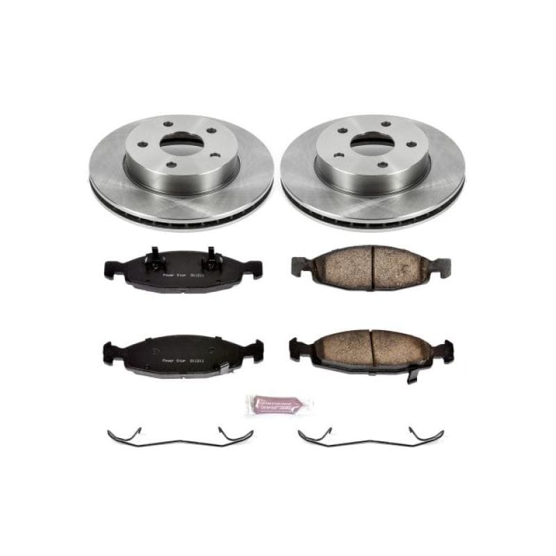 PowerStop — OE Stock Replacement Low-Dust Ceramic Brake Pad and Rotor Kit