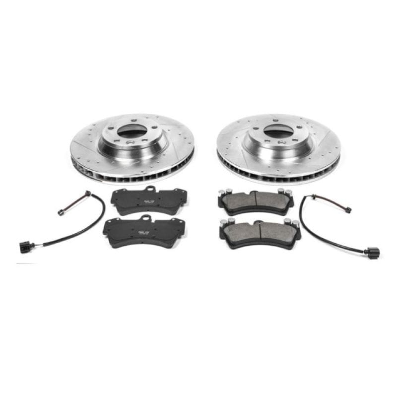 PowerStop — Z23 Daily Driver Carbon-Fiber Ceramic Brake Pad and Drilled & Slotted Rotor Kit
