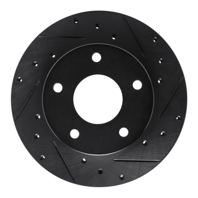 R1 Concepts — R1 Concepts Brake Rotor Drilled and Slotted Black