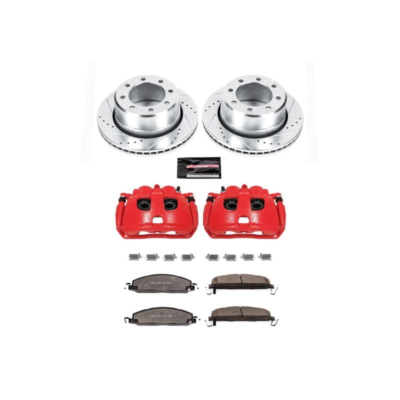 PowerStop — Z36 Truck and SUV Ceramic Brake Pad, Drilled & Slotted Rotor, and Caliper Kit
