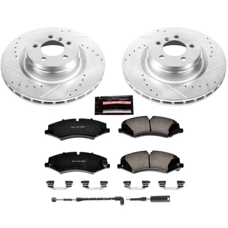 PowerStop — Z23 Daily Driver Carbon-Fiber Ceramic Brake Pad and Drilled & Slotted Rotor Kit