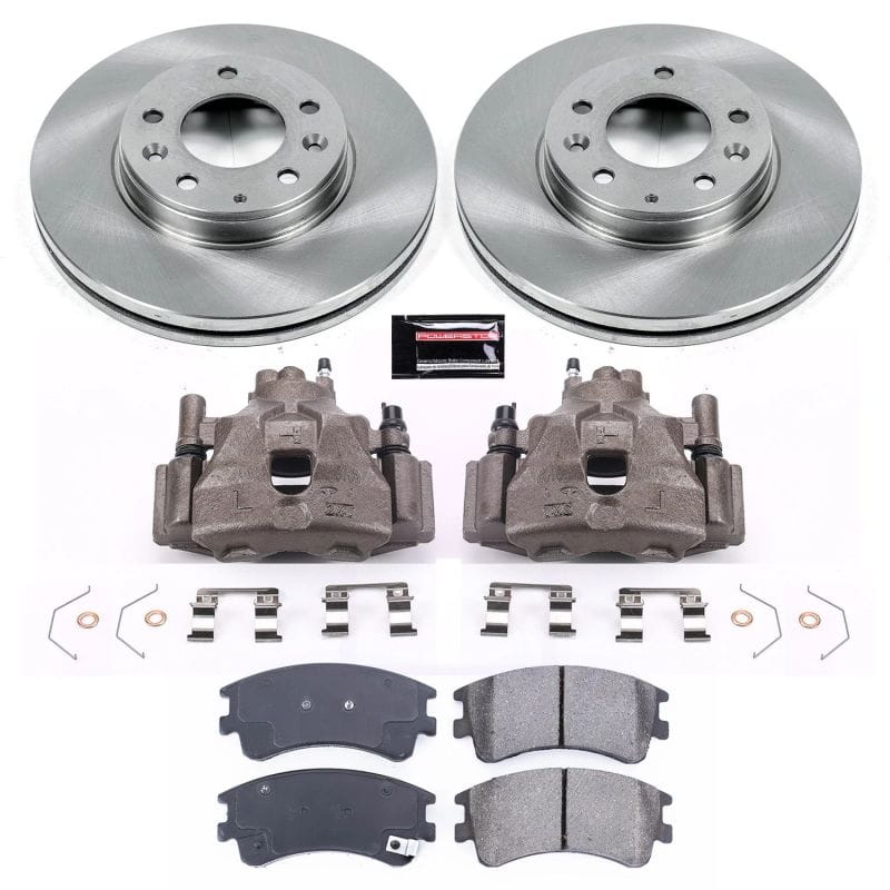 PowerStop — OE Stock Replacement Low-Dust Ceramic Brake Pad, Rotor and Caliper Kit