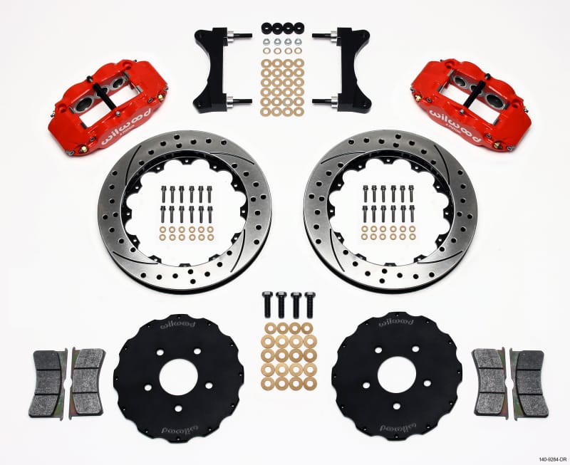 Wilwood — KIT,FRONT,MITSUBISHI EVO VIII,FNSL6R 13.06 ROTOR,PERFORMANCE DRILLED,RED