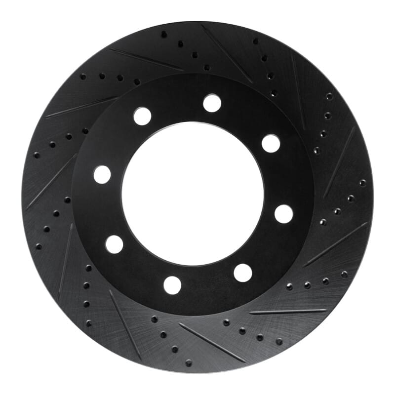 R1 Concepts — R1 Concepts Brake Rotor Drilled and Slotted Black