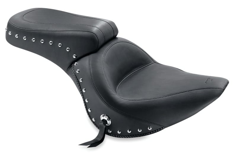 Mustang Motorcycle — Mustang 06-17 Harley Softail Wide Tire (200mm) Standard Touring 1PC Seat w/Studs - Black