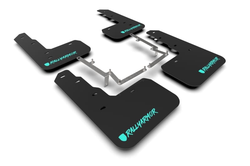 Rally Armor — Black Mud Flap/Altered Font Teal Logo