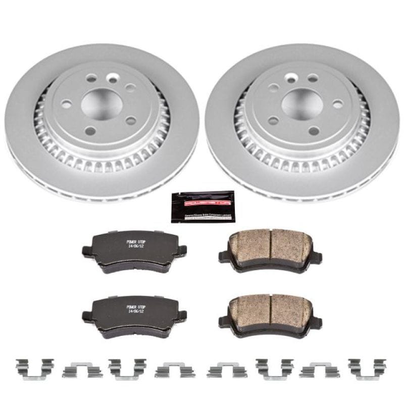 PowerStop — Genuine Geomet Coated Rotor and Carbon-Fiber Ceramic Brake Pad Kit
