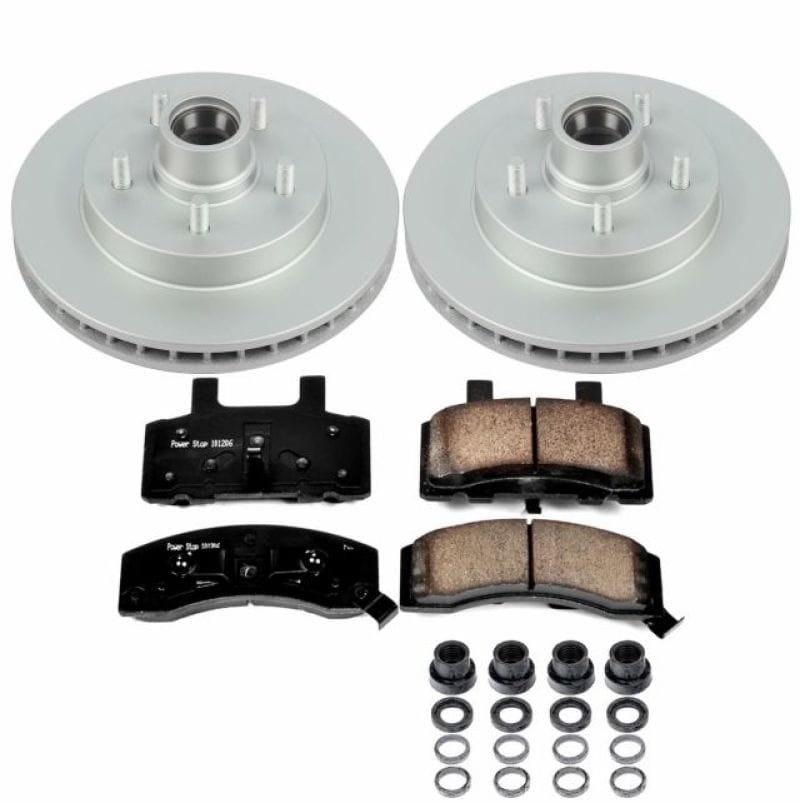 PowerStop — Genuine Geomet Coated Rotor and Low-Dust Ceramic Brake Pad Kit