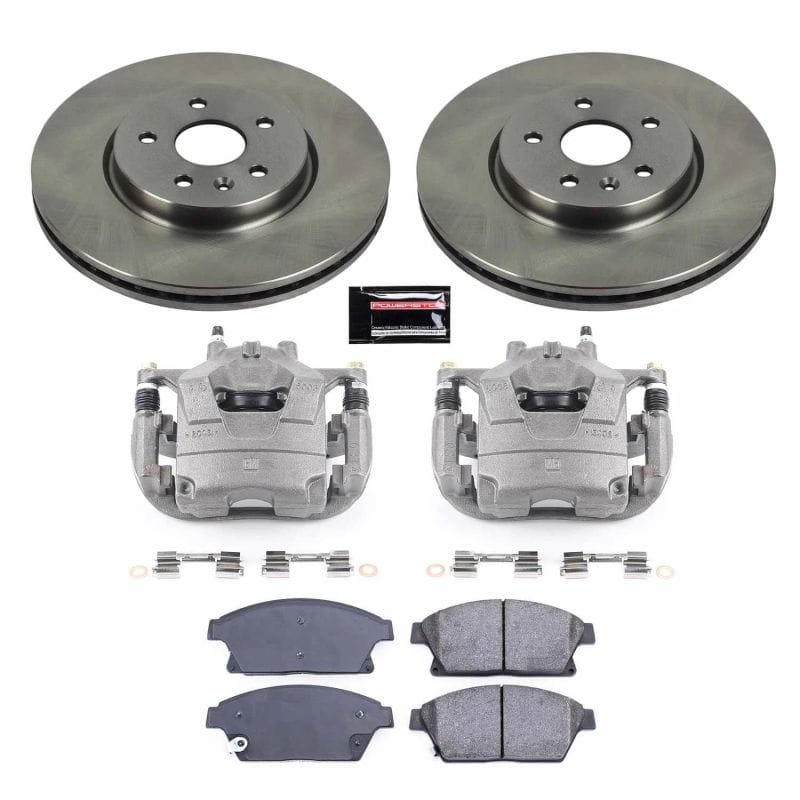 PowerStop — OE Stock Replacement Low-Dust Ceramic Brake Pad, Rotor and Caliper Kit