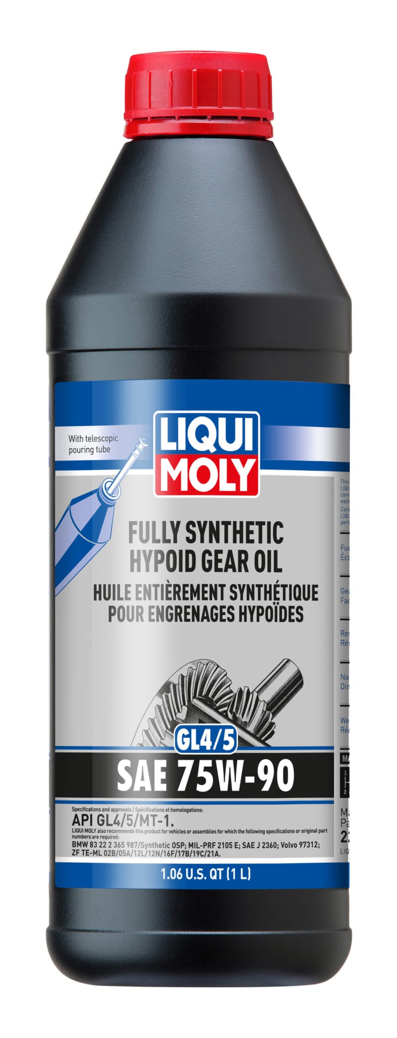 LIQUI MOLY — Fully Synthetic Hypoid Gear Oil (GL4/5) SAE 75W-90