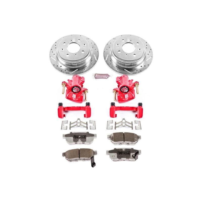 PowerStop — Z26 Street Performance Ceramic Brake Pad, Drilled Slotted Rotor, and Caliper Kit