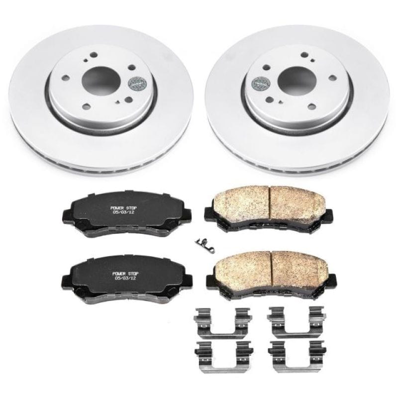 PowerStop — Genuine Geomet Coated Rotor and Low-Dust Ceramic Brake Pad Kit