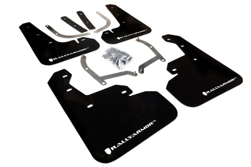 Rally Armor — Black Mud Flap/White Logo
