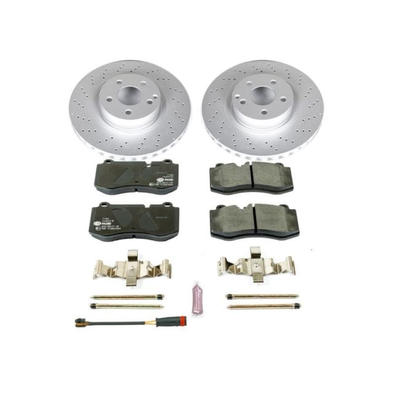 PowerStop — Genuine Geomet Coated Rotors, ECE-R90 Brake Pads + Hardware Kit