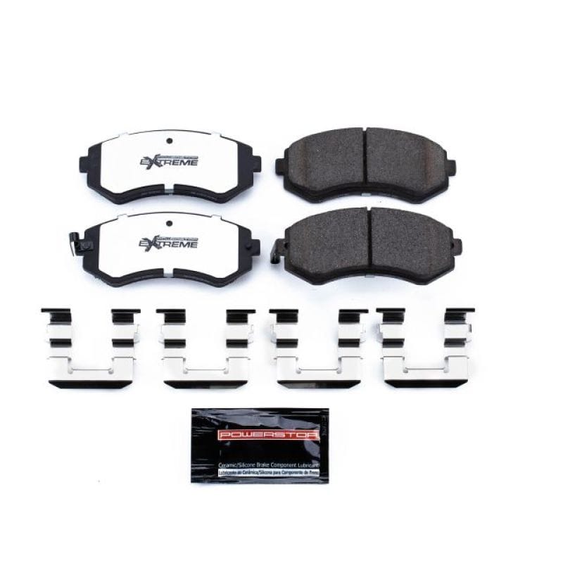 PowerStop — PowerStop - Z26 Performance Carbon-Fiber Ceramic Brake Pads with Hardware Kit